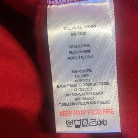 RAE DUNN “ PEACE.LOVE.HOPE.”  RED SWEATSHIRT SZ S - Picture 10 of 10